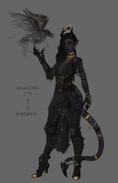 Character design - Malphas, digital media 2020